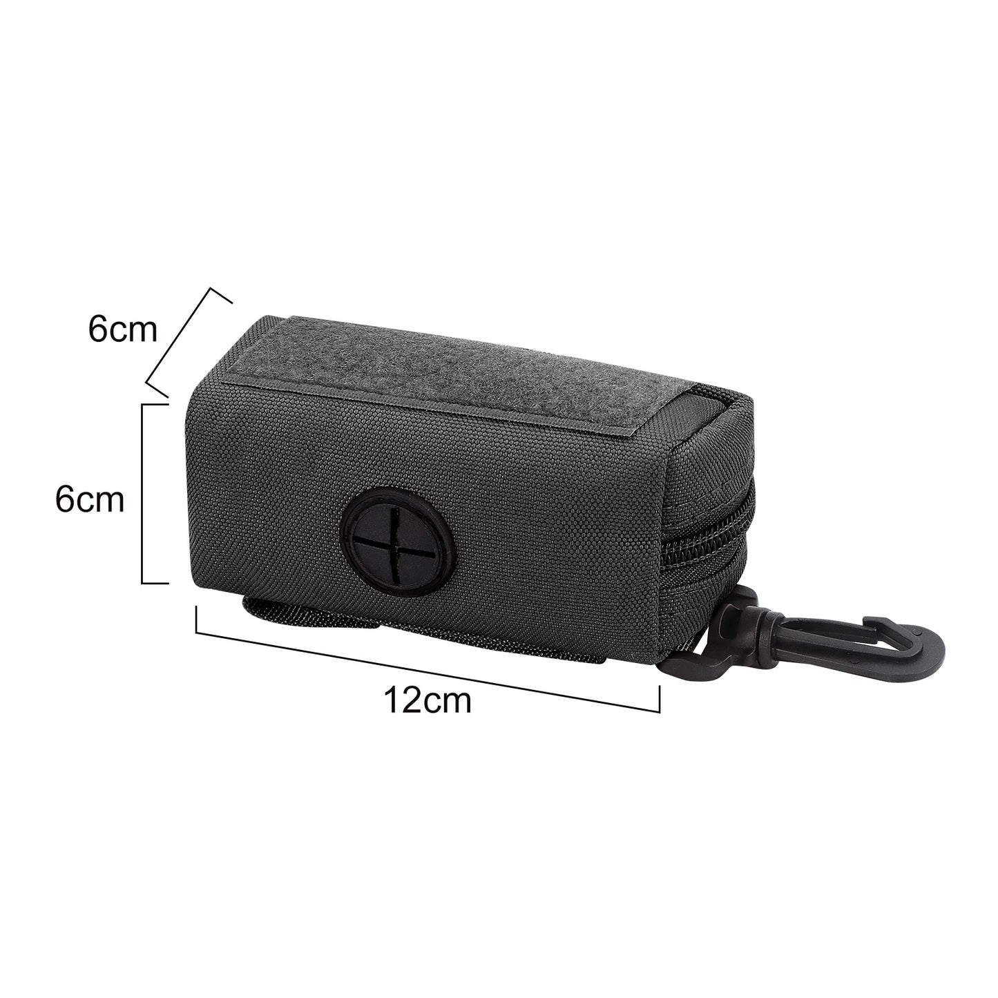 Dog Poop Bag Holder 1680D Nylon Oxford with Carabiner Clip