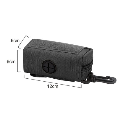 Dog Poop Bag Holder 1680D Nylon Oxford with Carabiner Clip