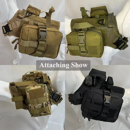 3Pcs Dog Tactical Bags Attaching on Harness Vest