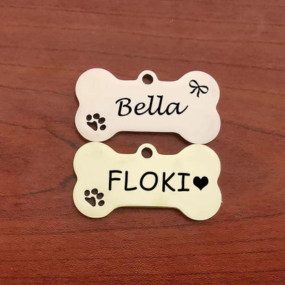 Pet ID Tag Personalized Free Engraved Keychain