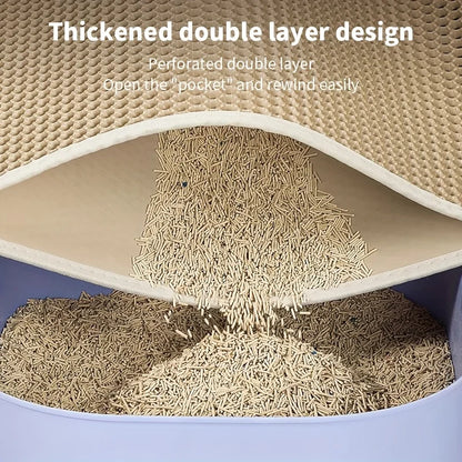 Large Size Cat Litter Mat Advanced Honeycomb Double Layer Design