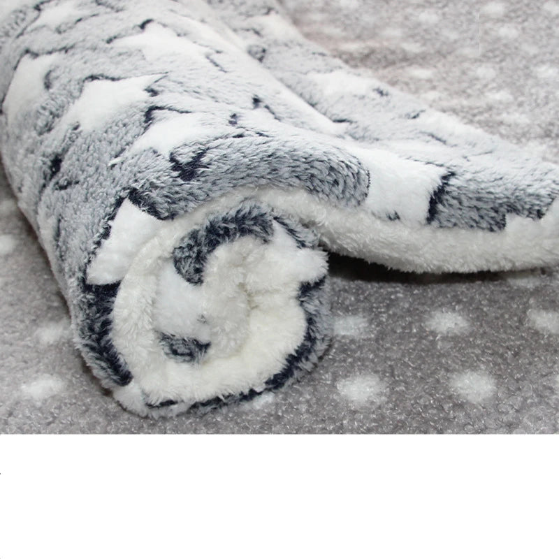 Large Flannel Dog Bed Sleeping Mat: Thickened Rug for Small to Large Pets