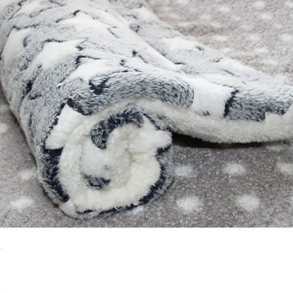Large Flannel Dog Bed Sleeping Mat: Thickened Rug for Small to Large Pets