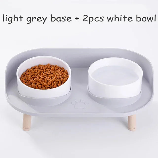 Pet Elevated Double Bowls Feeder