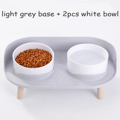 Pet Elevated Double Bowls Feeder