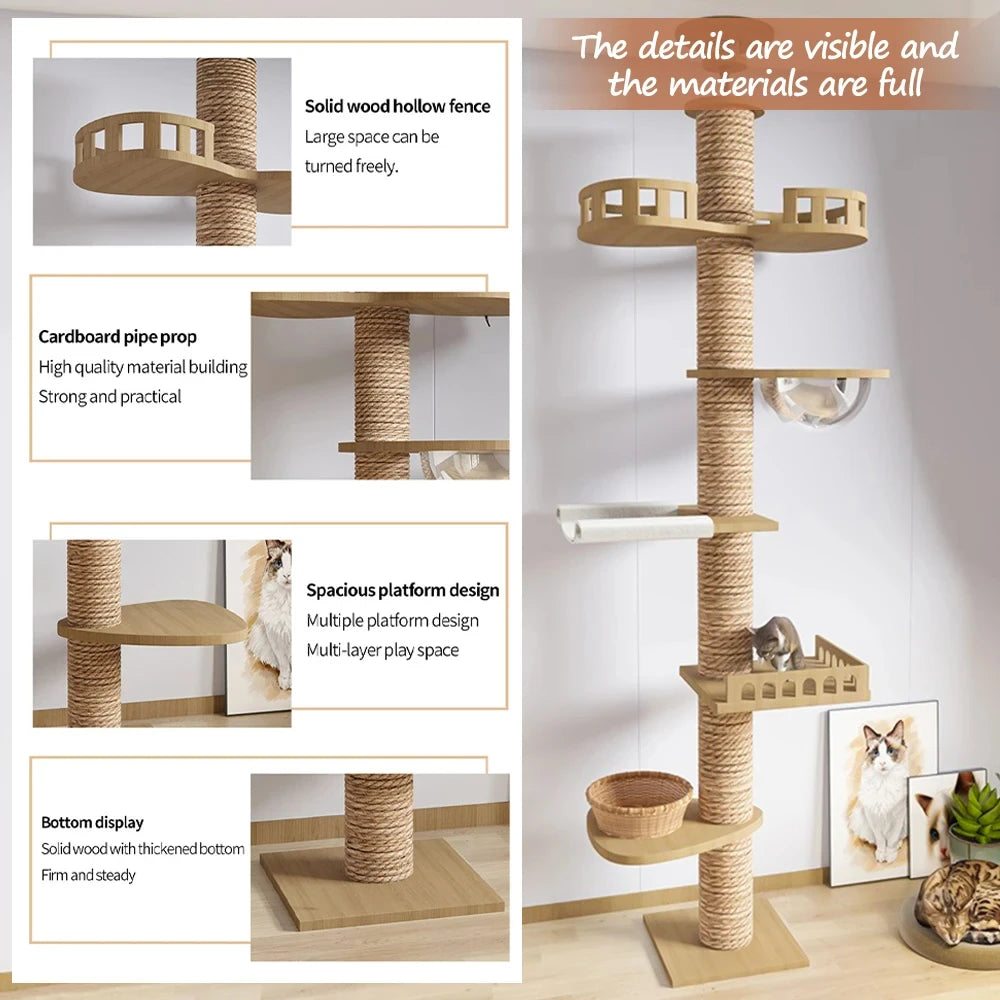Cat Tree Tower Scratcher and Hammock
