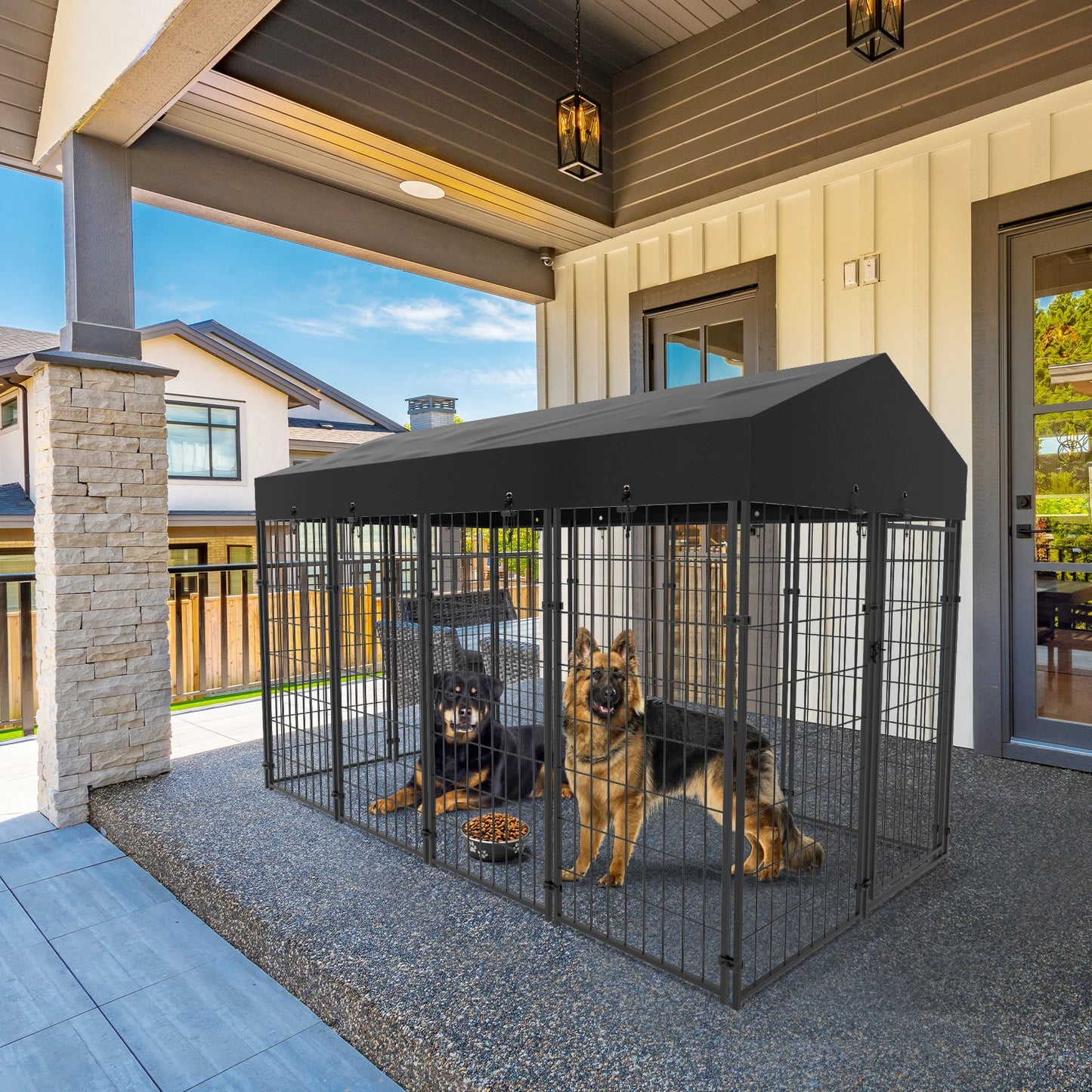 Large Dog Welded Wire Kennel for Outdoor