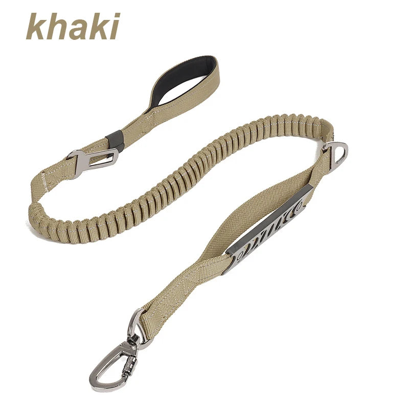 Reflective Nylon Multi-functional Retractable Dog Leash with Car Safety Buckle