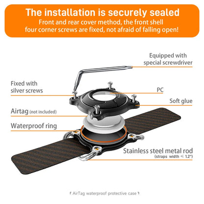 Airtag Holder for Dog Collar Waterproof Case for Apple Airtag