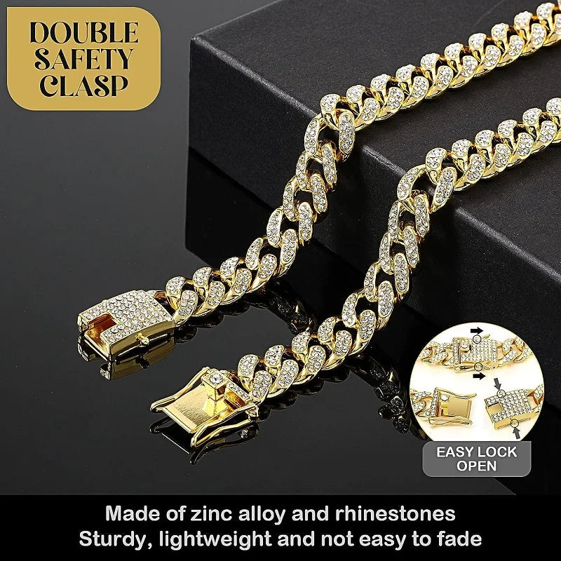 Pet Jewelry Necklace: Luxury Chain Collar For Small Medium Large Dogs and Cats