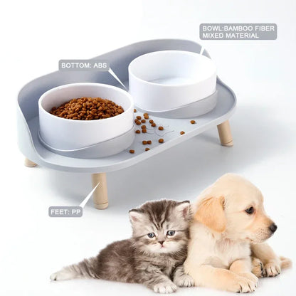 Pet Elevated Double Bowls Feeder