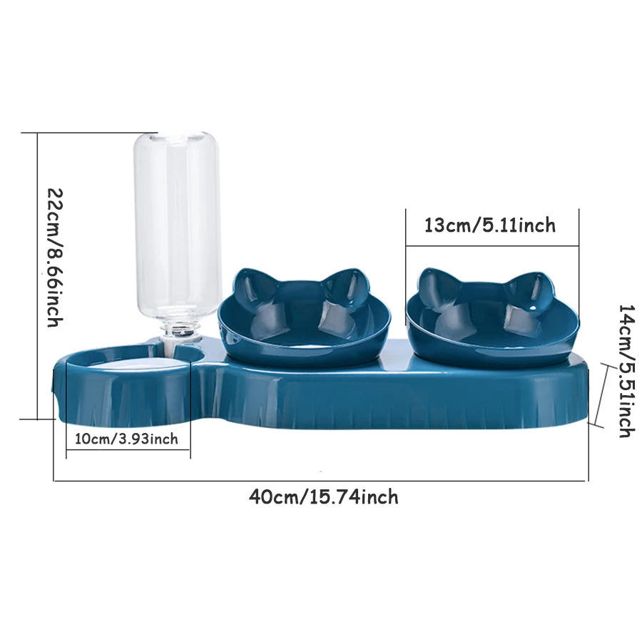 Size of dog food and water bowl