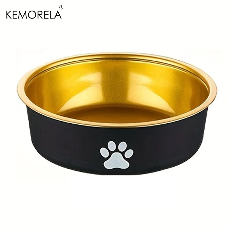 Gold colour stainless steel dog bowls 