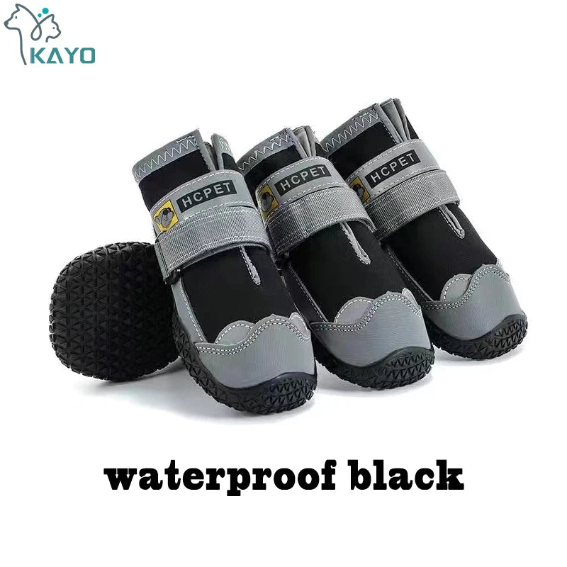 Dog Shoes Reflective Waterproof Anti-slip Footwear For Medium Large Dog