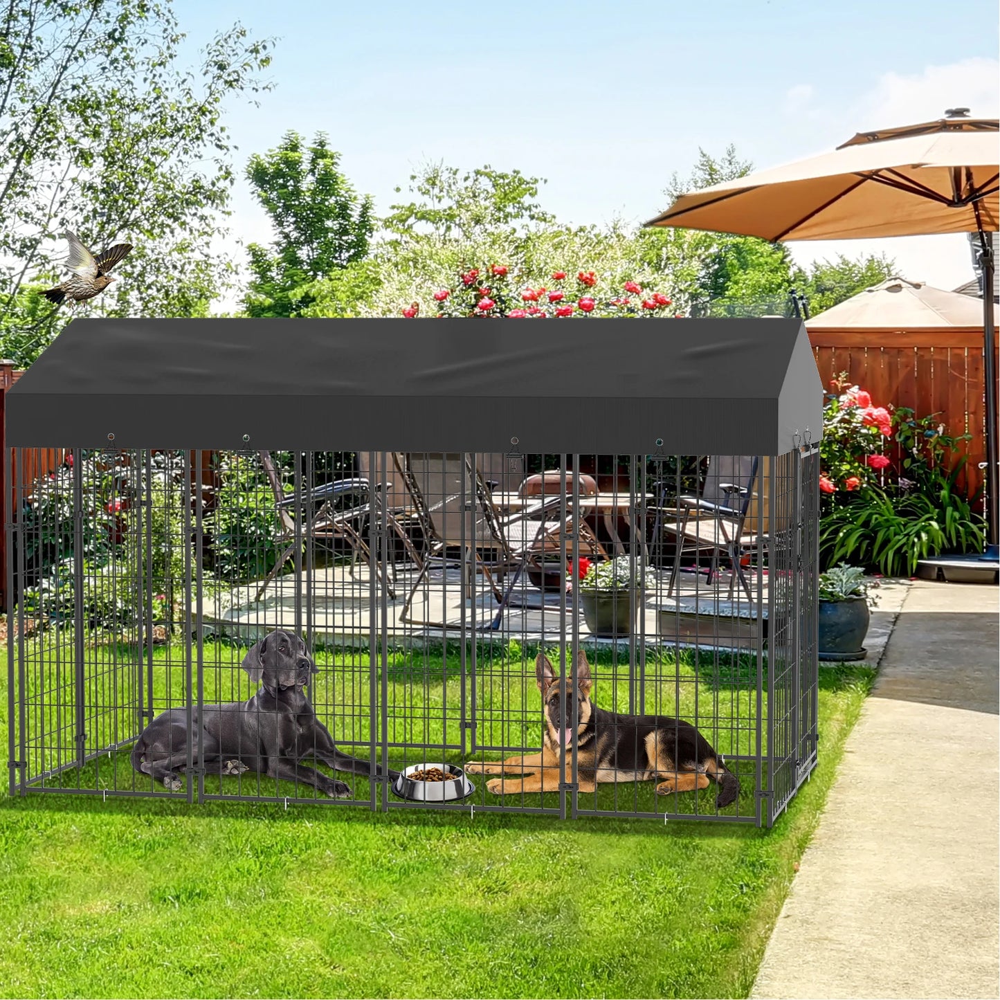 Large Dog Welded Wire Kennel for Outdoor