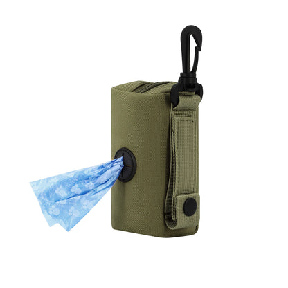 Dog Poop Bag Holder 1680D Nylon Oxford with Carabiner Clip