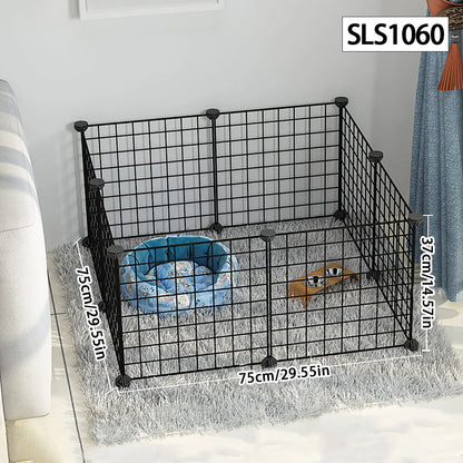Dog cage Wire mesh fence indoor pet escape barrier