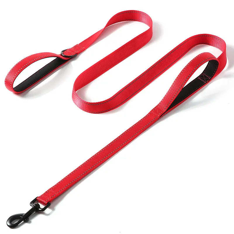 Double Handle Heavy Duty Nylon Dog Leash For Dog