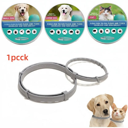 Flea And Ticks Dog or Cat Collar: 8 Month Protection for Small and Large Dogs and Cats