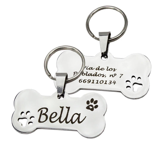 Pet ID Tag Personalized Free Engraved Keychain
