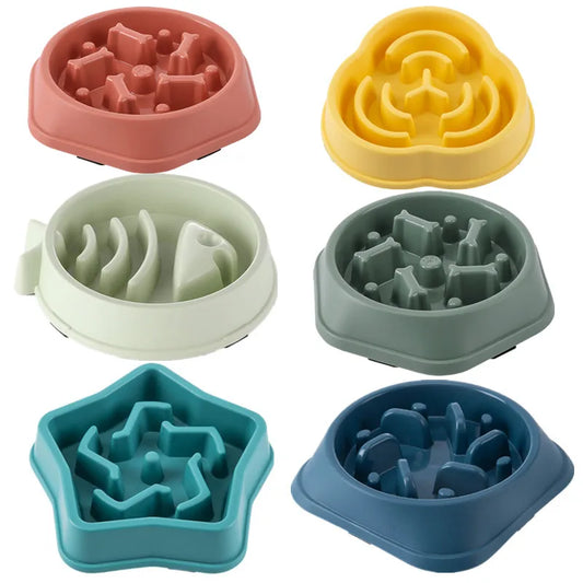 Non-slip slow feeder bowl