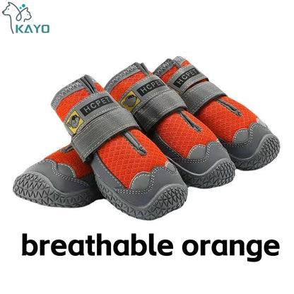 Dog Shoes Reflective Waterproof Anti-slip Footwear For Medium Large Dog