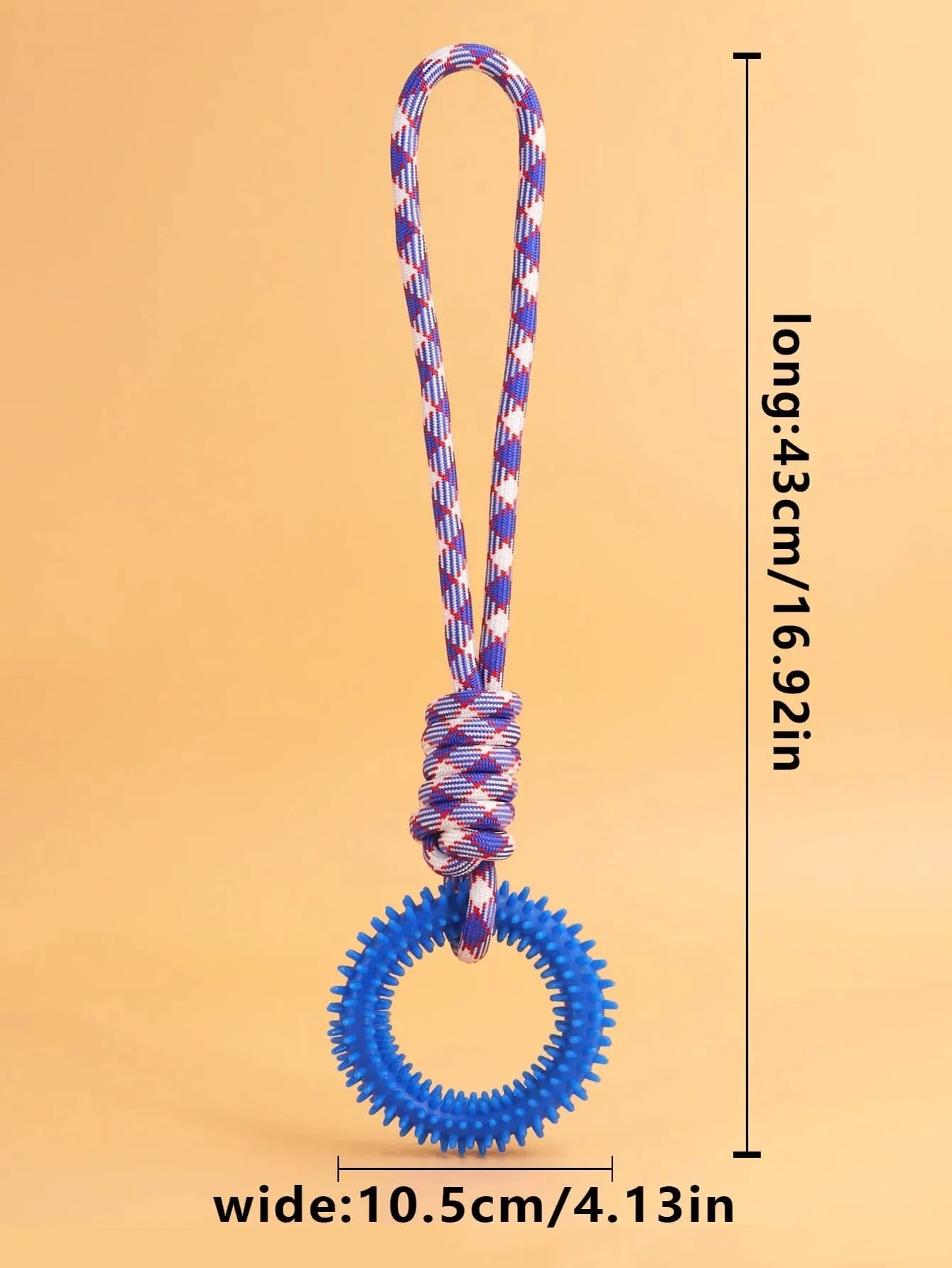 Size of dog tug toy
