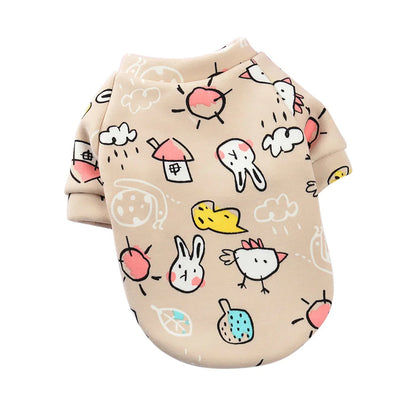 Winter Print clothes for Puppy, Small Medium dog and cat