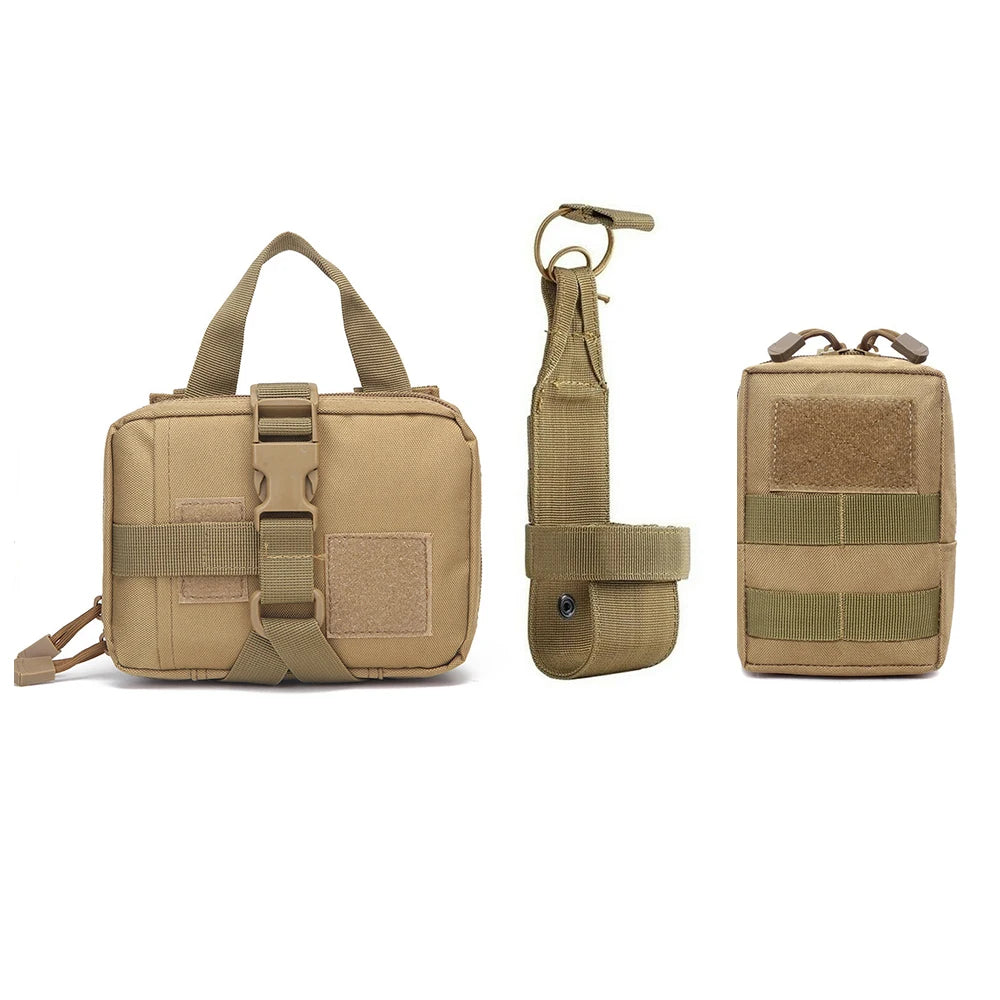 3Pcs Dog Tactical Bags Attaching on Harness Vest