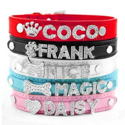 Bling Rhinestone Personalized Collar for Small Dog and Cat