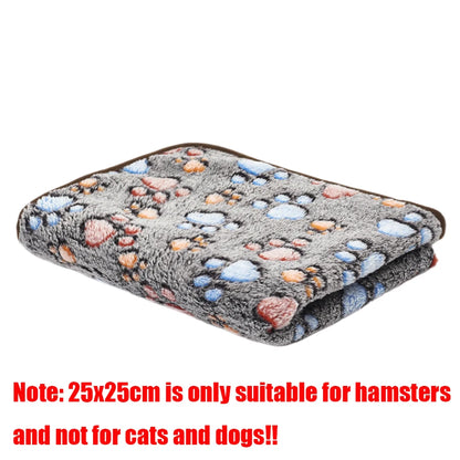 Pet Flannel Blanket Paw Print Pattern Pet Sleeping Mat for Cat Dog