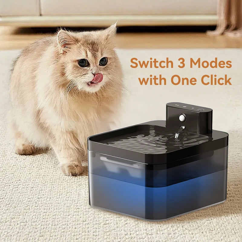 2.2L Wireless Motion Sensor Automatic Pet Water Fountain for Cat and Dog