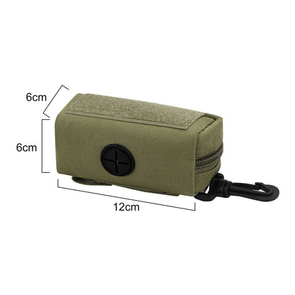 Dog Poop Bag Holder 1680D Nylon Oxford with Carabiner Clip