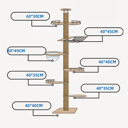 Cat Tree Tower Scratcher and Hammock