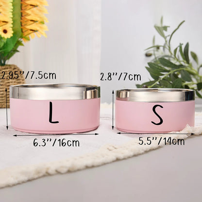 Stainless Steel Personalized Dog Cat Food Water Bowl