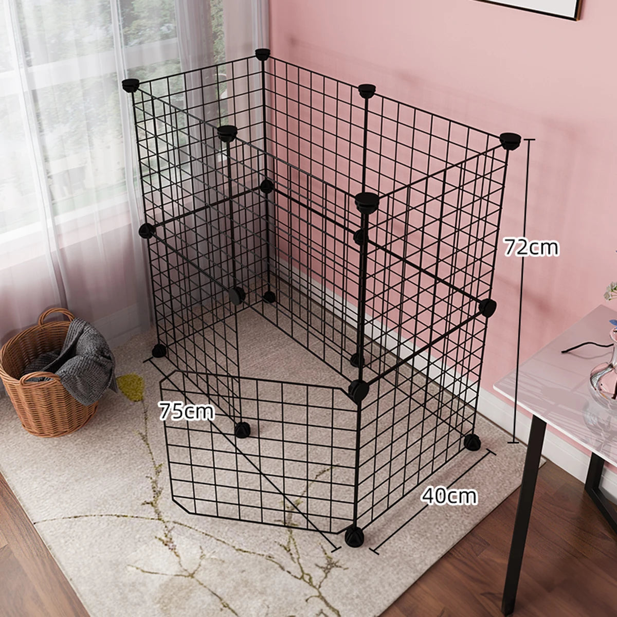 Dog cage Wire mesh fence indoor pet escape barrier