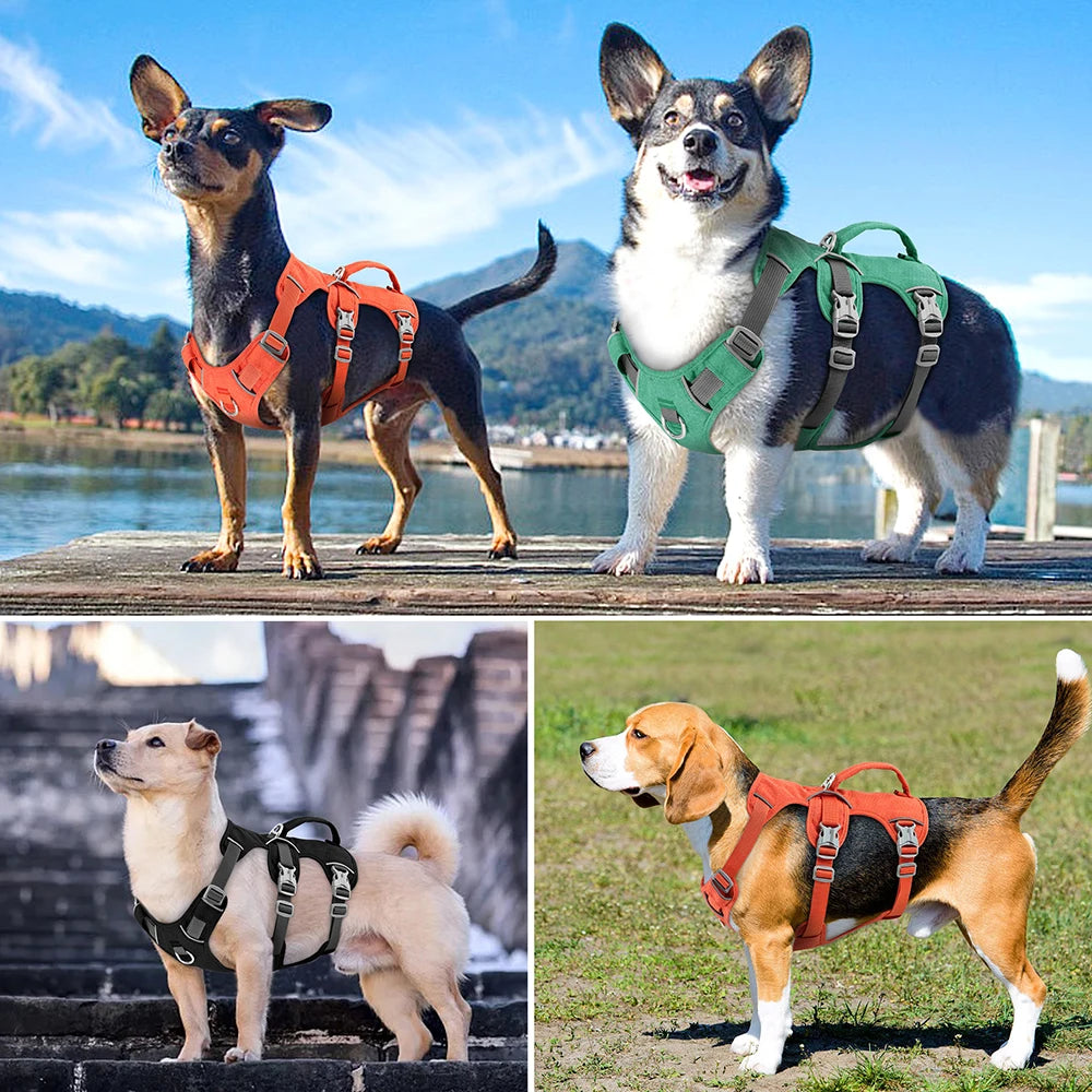 Reflective Dog Harness Nylon Pet Vest With Handle for Small Medium Dogs