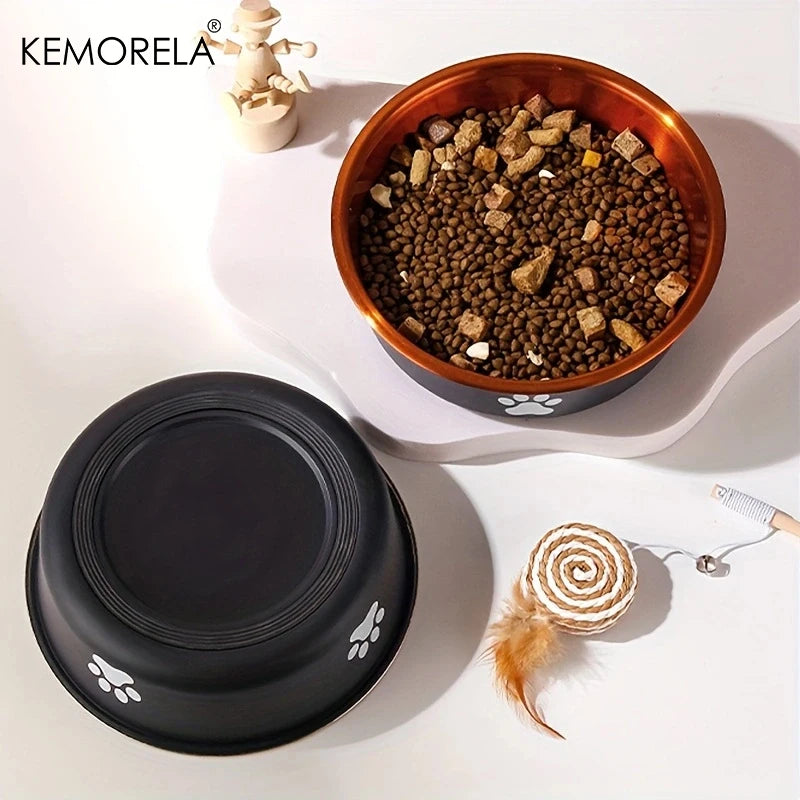 Non-slip silicone bottom dog bowls