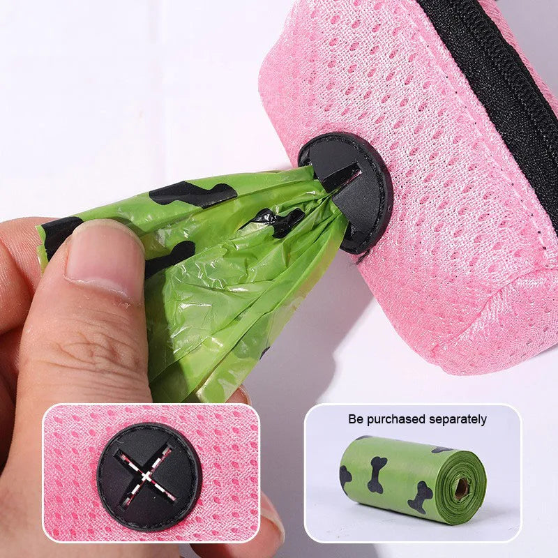 Pet Poop Bag Holder: Waste Bag Dispenser with Leash Hook