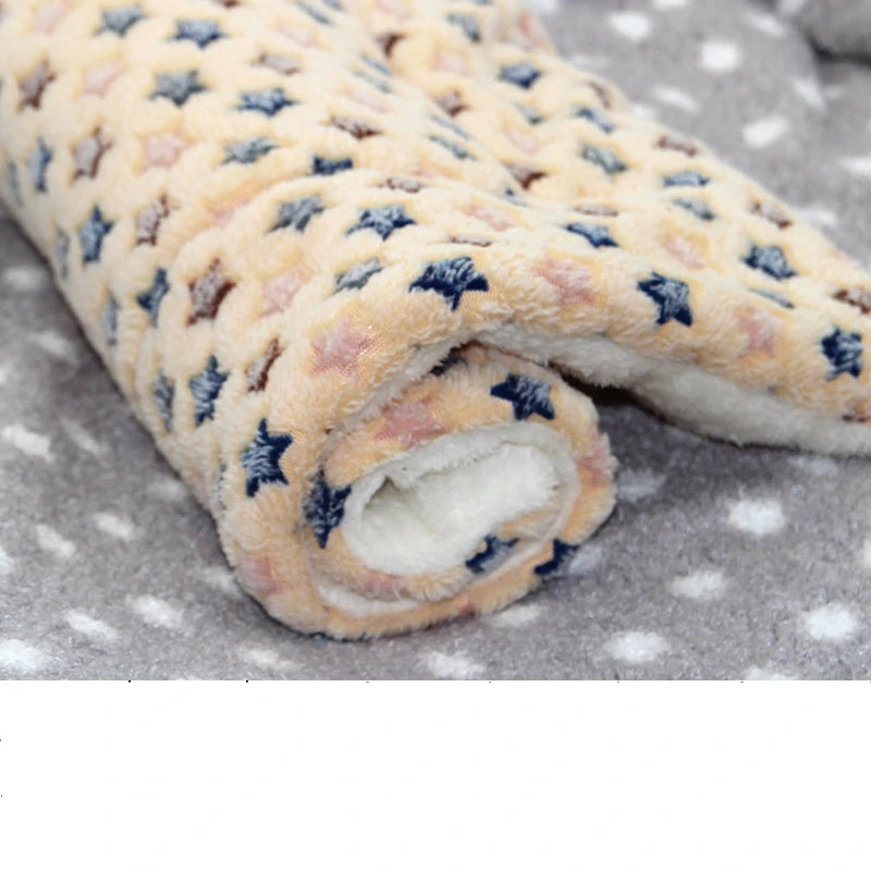 Large Flannel Dog Bed Sleeping Mat: Thickened Rug for Small to Large Pets