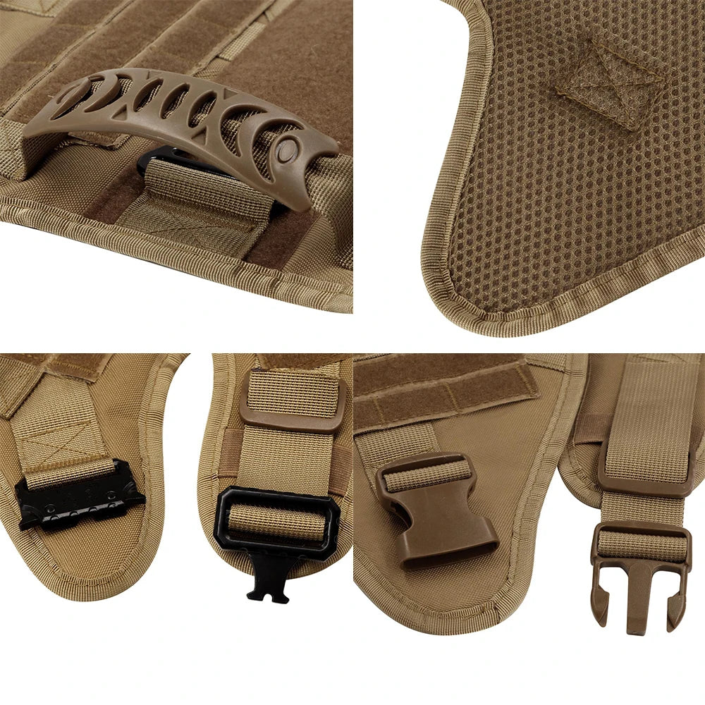 Military Large Dog Tactical Harness Training Pet Vest