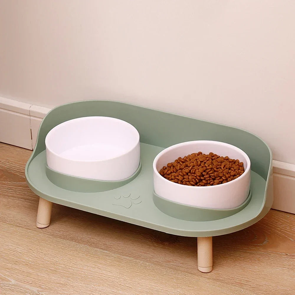 Pet Elevated Double Bowls Feeder