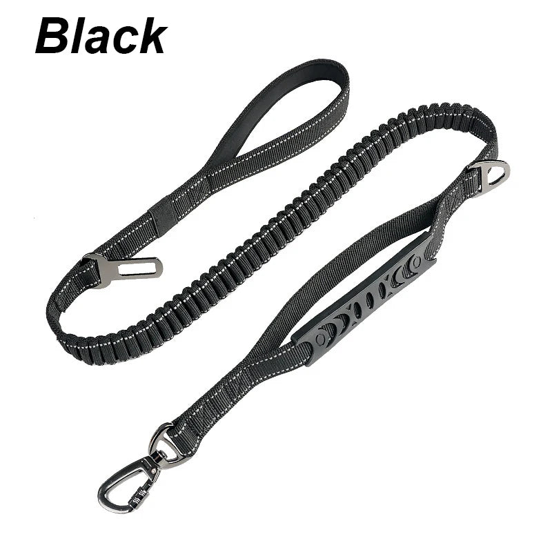 Reflective Nylon Multi-functional Retractable Dog Leash with Car Safety Buckle