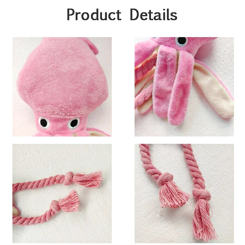 Dog Plush Cotton Rope Squeaky Toy