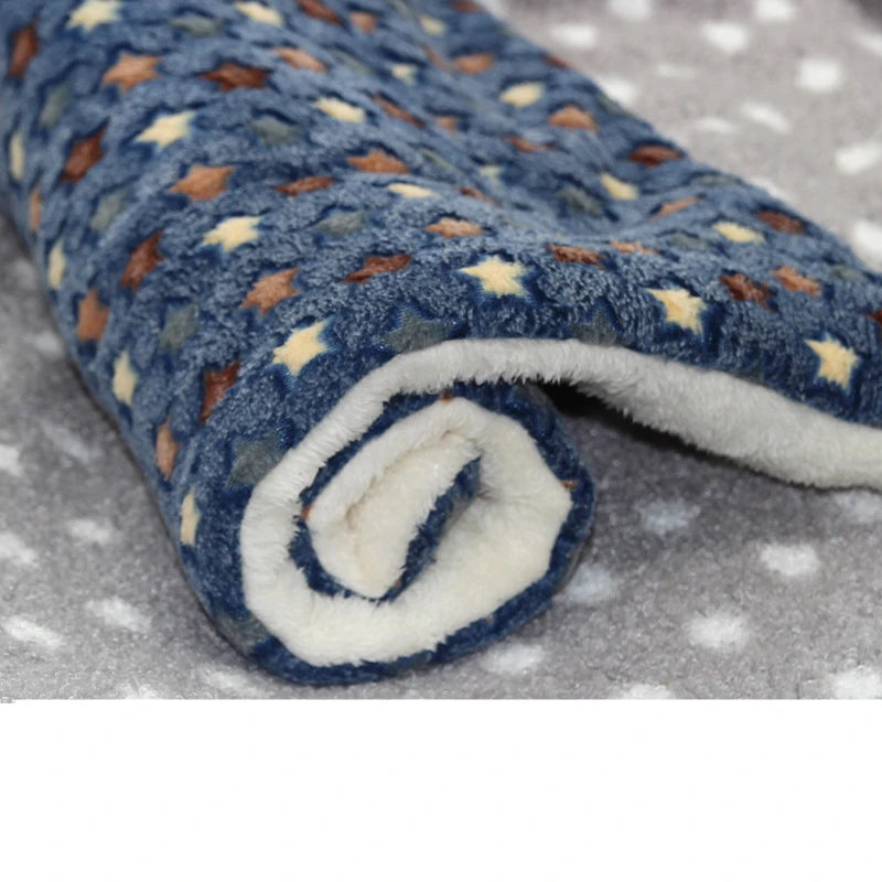 Large Flannel Dog Bed Sleeping Mat: Thickened Rug for Small to Large Pets