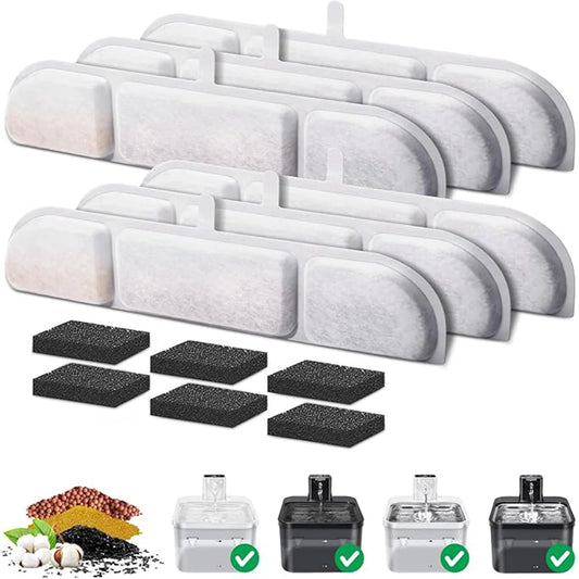 6/12 Pack Cat Water Fountain Replacement Filters