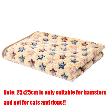 Pet Flannel Blanket Paw Print Pattern Pet Sleeping Mat for Cat Dog