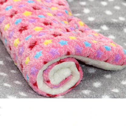 Large Flannel Dog Bed Sleeping Mat: Thickened Rug for Small to Large Pets