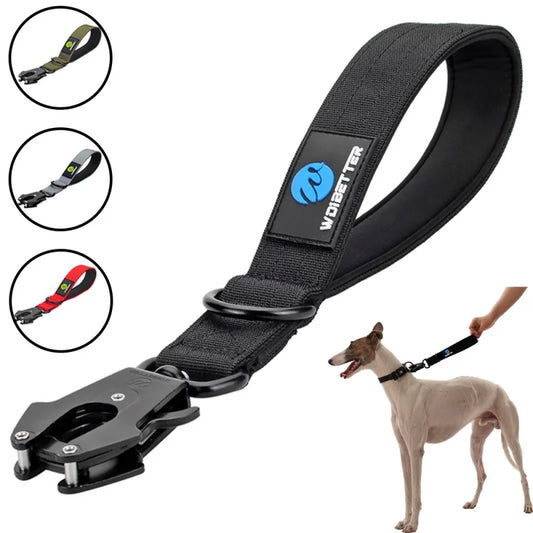 Dog Neck Leash - Nylon Short Walking Traffic Lead for Large Dog