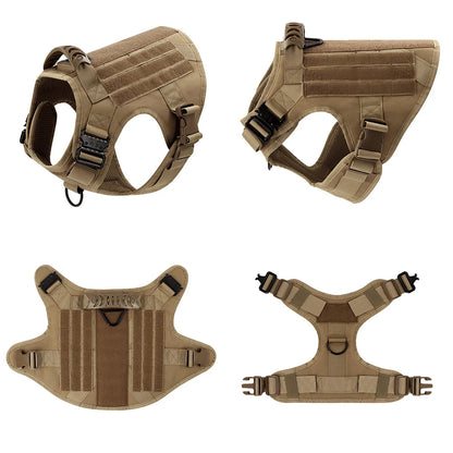 Large or Medium Dog Harness and Leash Set: Military Grade Tactical Harness